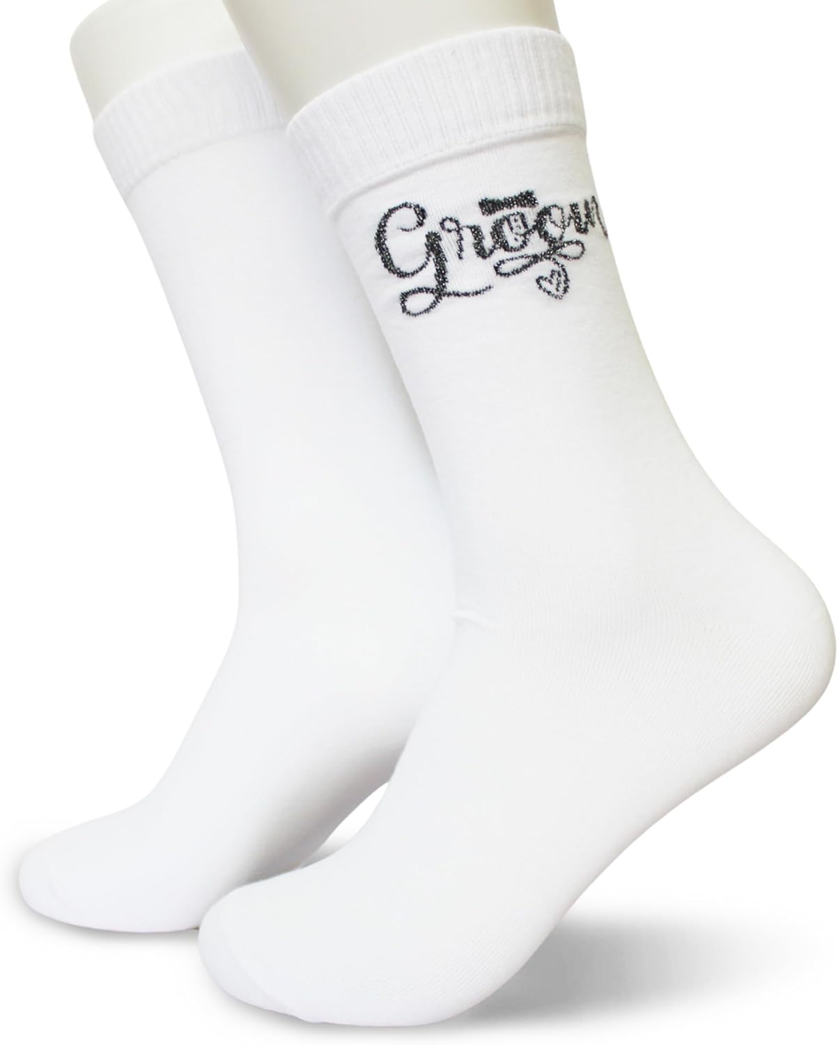 Gold Embroidered Wedding Socks Set, Bride Bridesmaid Maid of Honor Officiant Gifts - Image 5