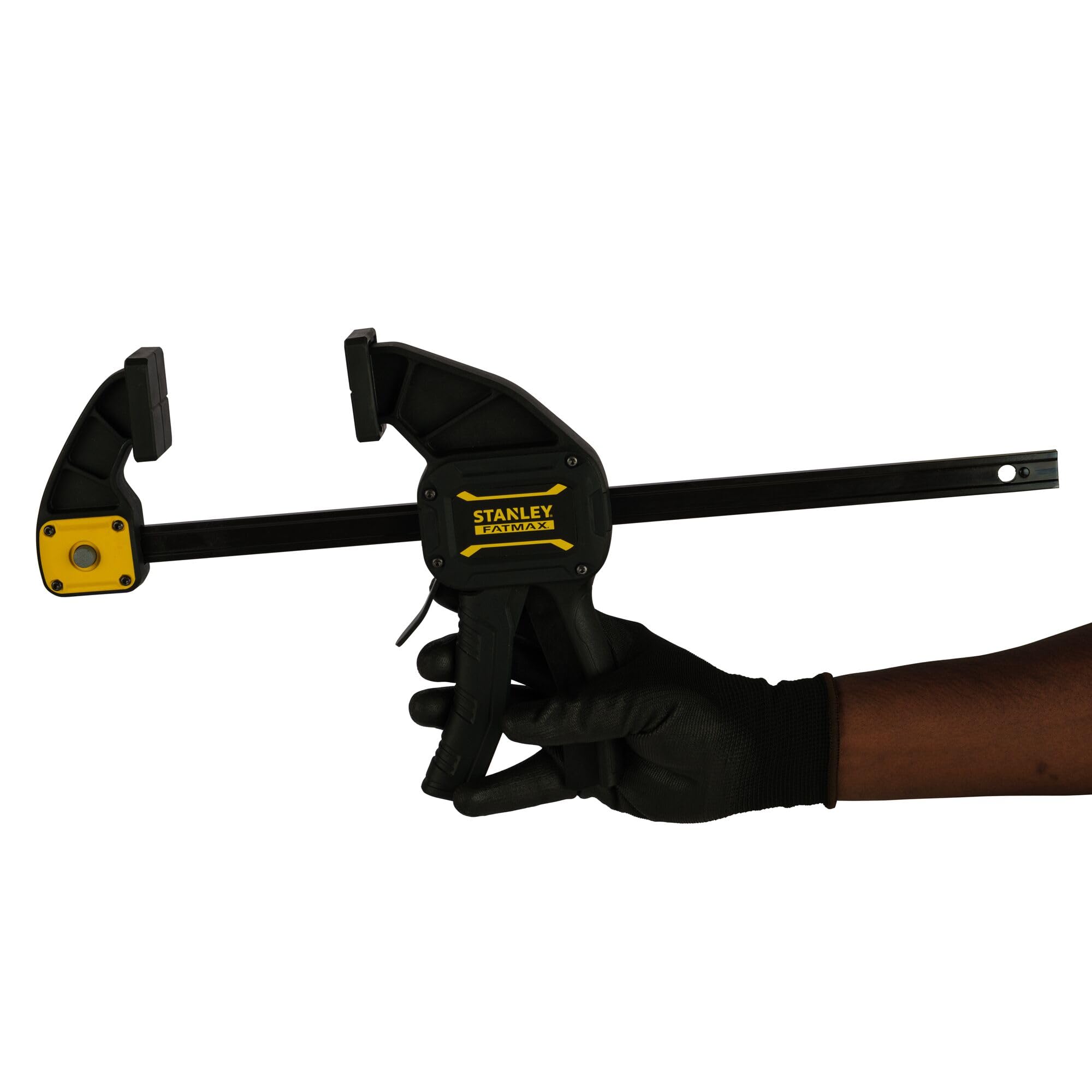 Stanley Fmht0-83235 Serre-Joint L 300 Gamme FatMax - Travaux De Précision - Rainure En V Pour Maintien Des Tubes - Rail En Acier - Corps En Nylon Renforcé - Fonction Écarteur