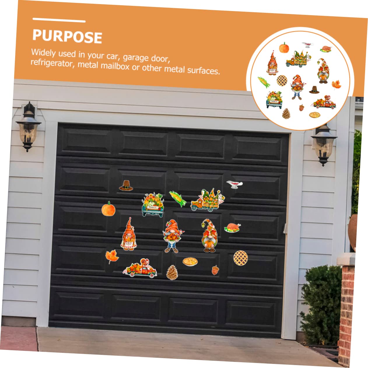 SOLUSTRE 4sätze Fridge Magnet Für Thanksgiving Abnehmbare Magneten Mit Bunten Herbstmustern Für Kühlschrank Whiteboard Und Bürodekoration Teiliges Mit Lustigen Motiven Wie Und