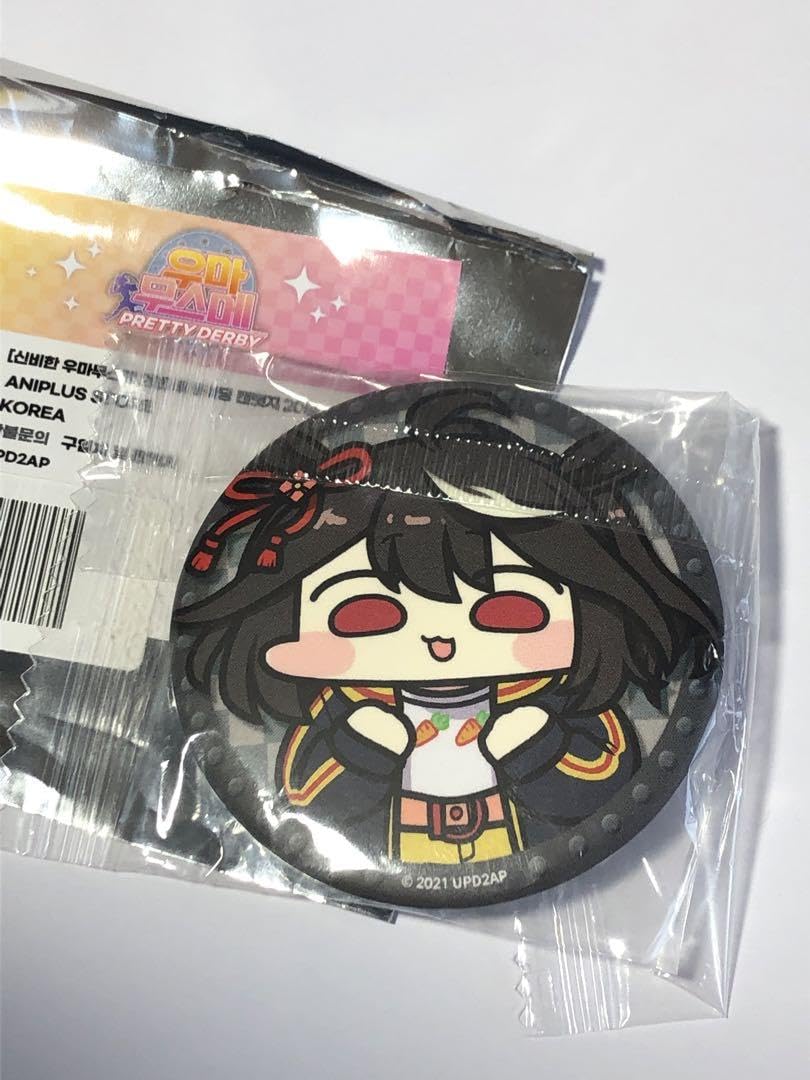 Korea Limited Uma Musume Umayon ANIPLUS Can Badge Kitasan Black