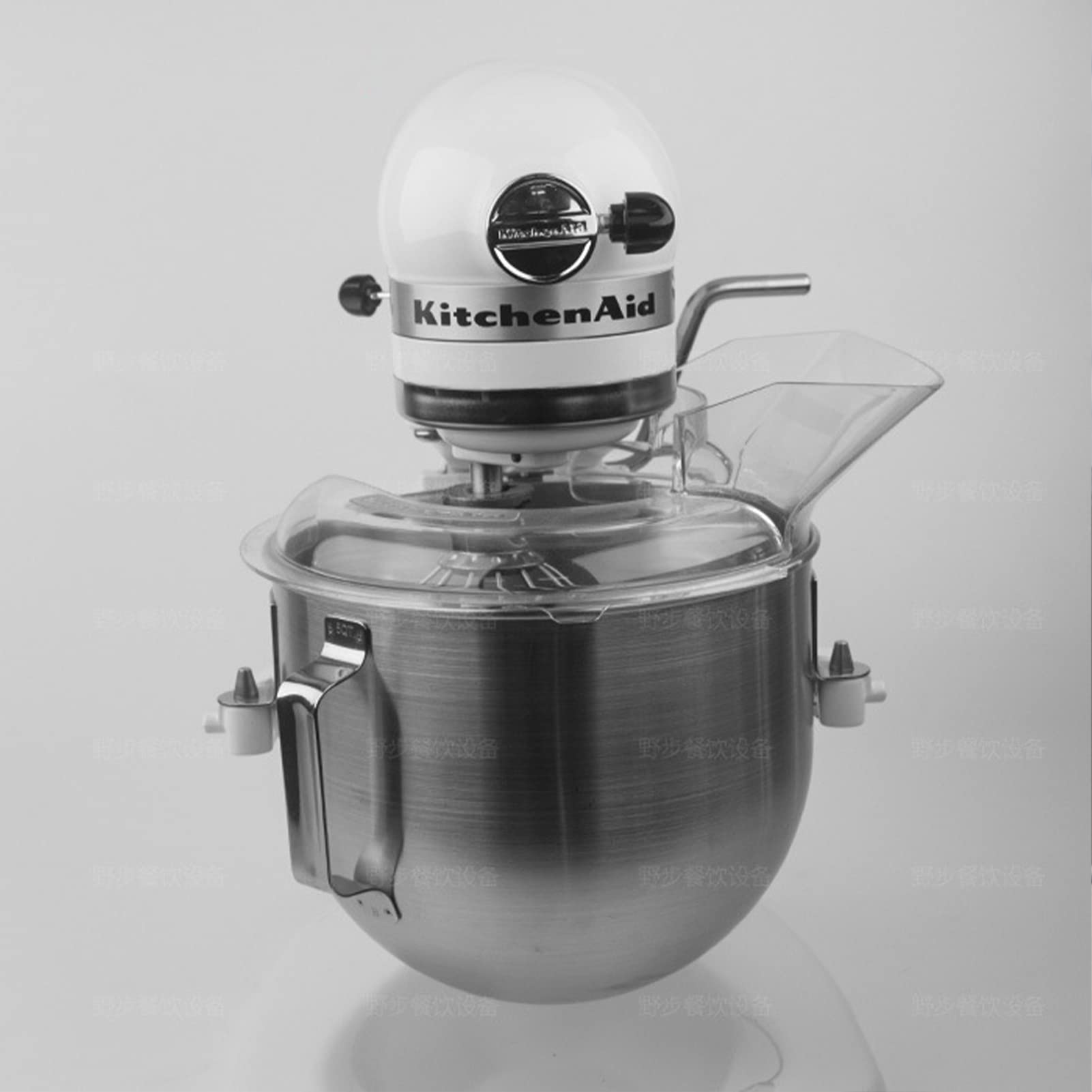 Spritzschutz mit Einfüllschütte für KitchenAid 4,5-5 Quart Rührschüssel | Verhindert Spritzer beim Mixen, große Einfüllöffnung für Zutaten während des Betriebs, passgenau für KitchenAid Neigungskopf