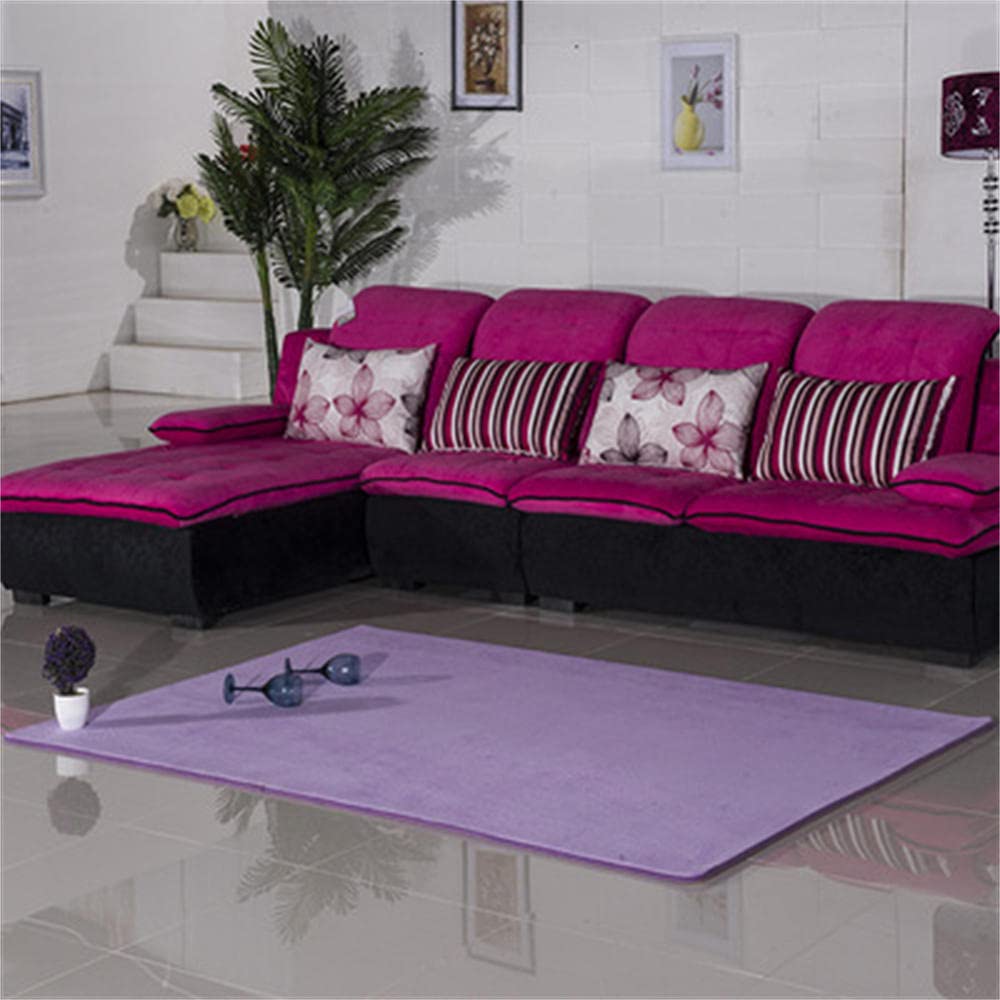 Tapis salon moderne abstrait violet lunezy idéal pour la chambre des enfants et des bébés