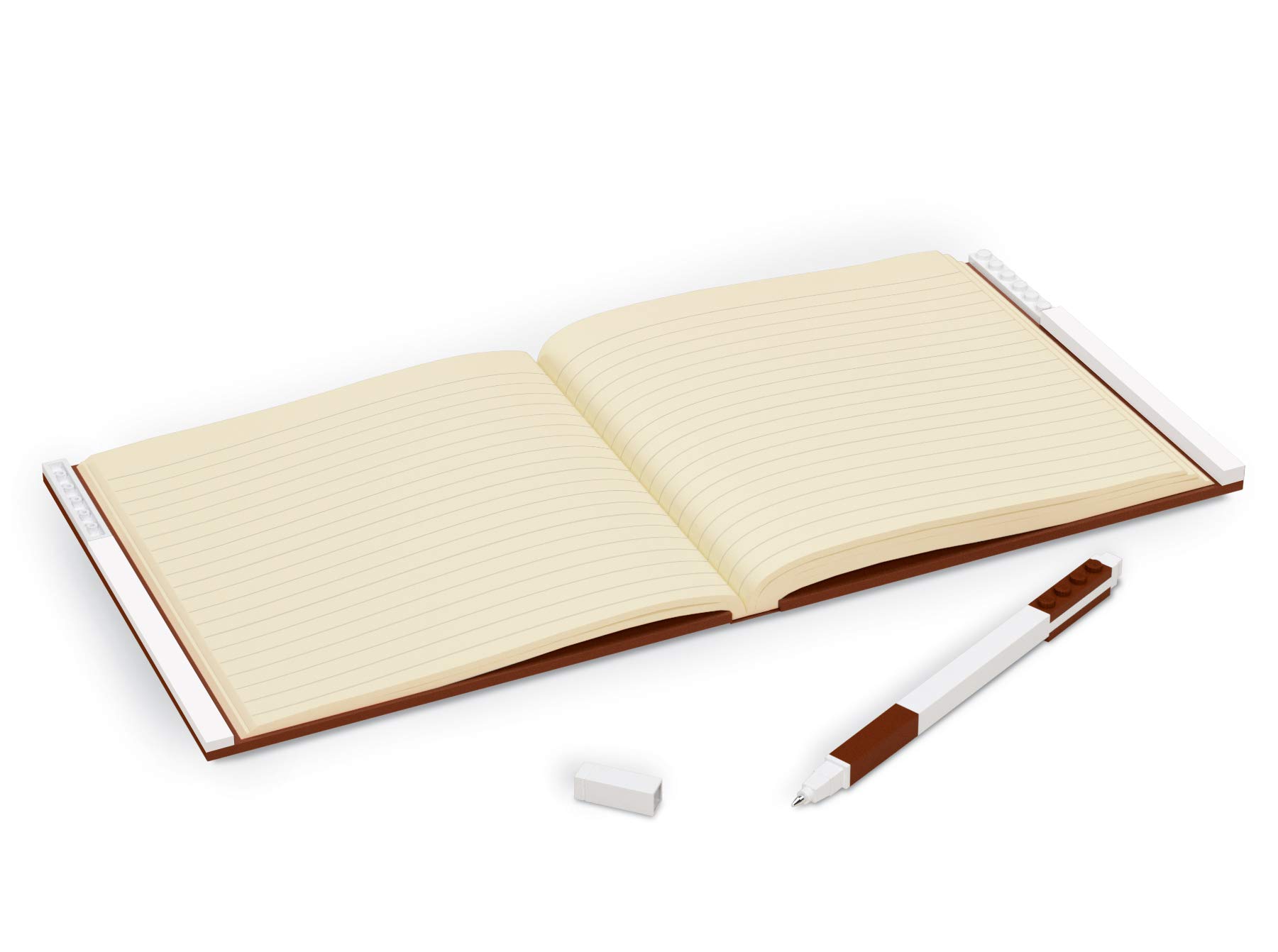 IQ LEGO Stationery Locking Notebook with Gel Pen - Brown - Image 2