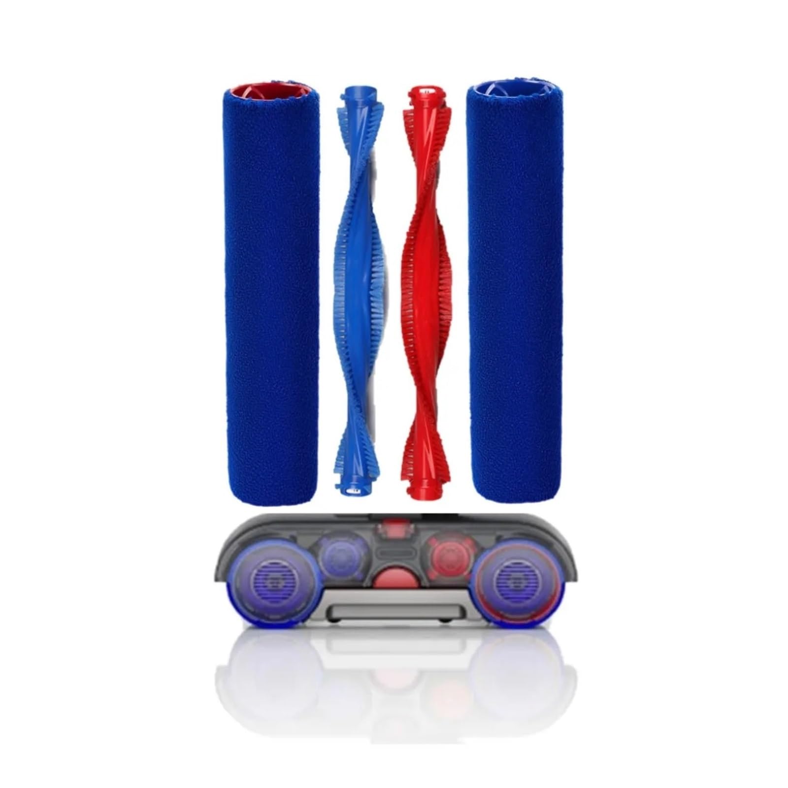 Spazzola a rullo Wash G1 + spazzola a rullo morbida, compatibile con aspirapolvere Dyson Wash G1, ad alta efficienza, pulizia anteriore e posteriore dei detriti (1 set)