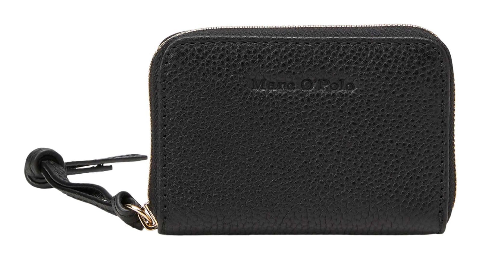 Marc O'Polo Leder Geldbörse Melissa Zip Wallet Black schwarz