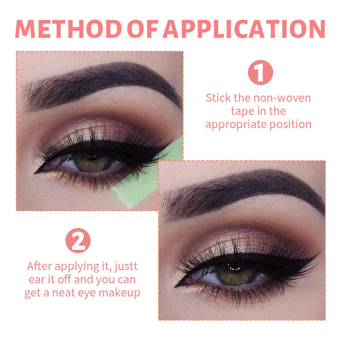 5 Piezas Cinta Cosmética Cinta De Maquillaje Transpirable Cinta Cosmética De Sombras Precisa Accesorio De Maquillaje Para Maquillaje De Ojos Cejas Extensiones Pestañas 2,5cm x 9m (5 Colores)