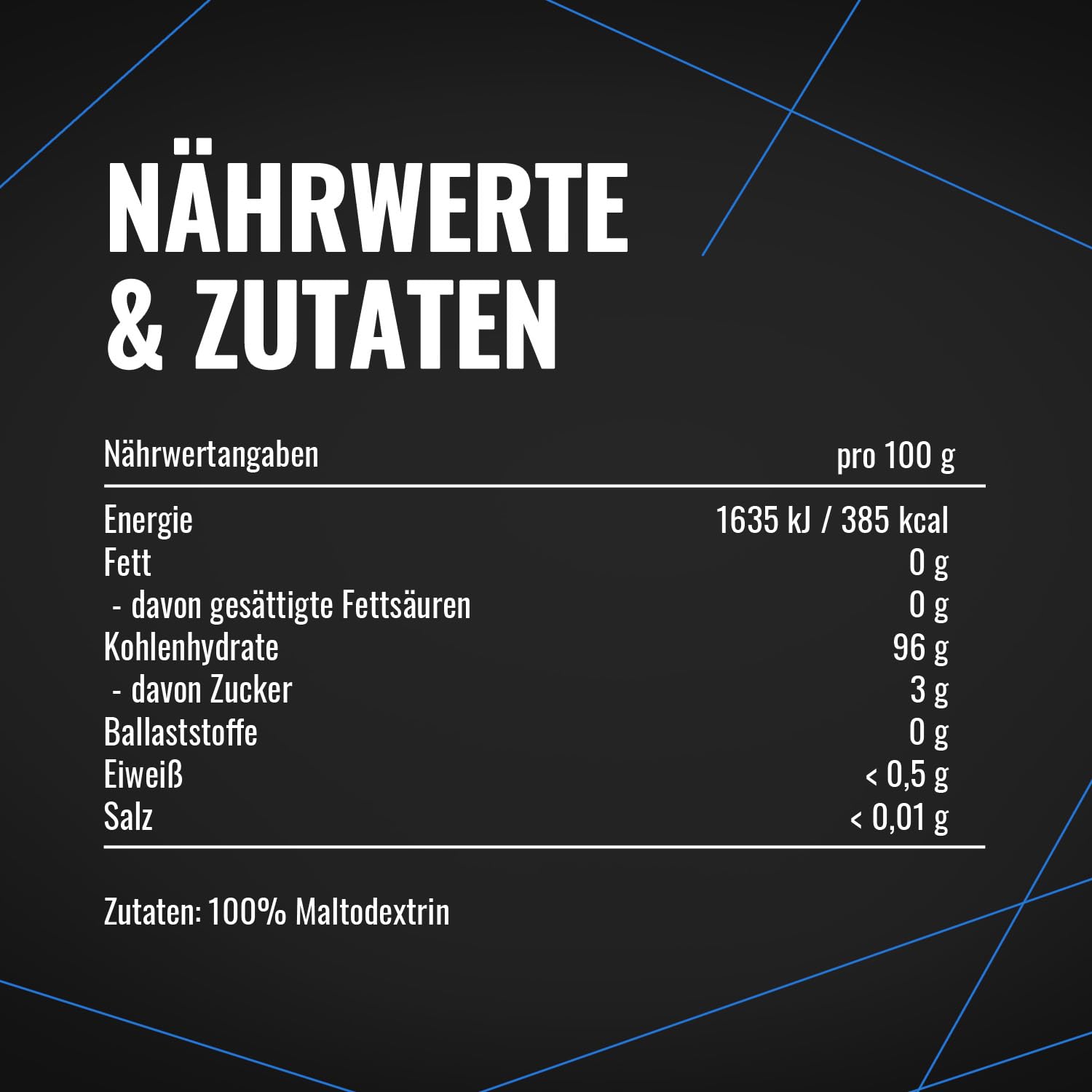 GYM-NUTRITION Hardcore Malto-dextrin | Feines Kohlenhydrate Pulver Maltodextrin 12 1,5 kg Beutel