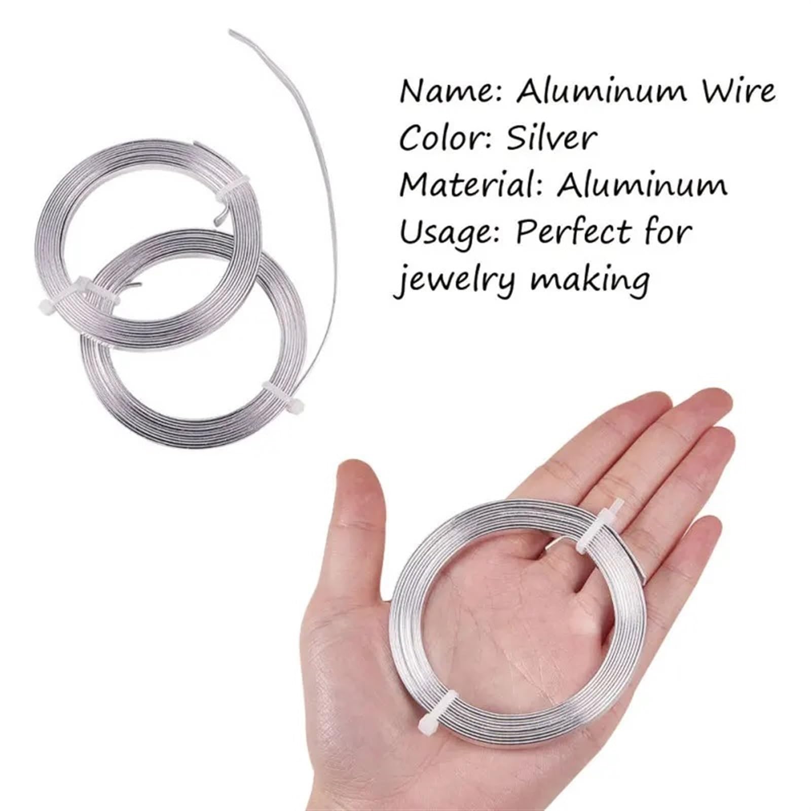 Filo di Alluminio 5 Rotoli di Filo di Alluminio Piatto for la creazione di Gioielli Fai da Te Argento Dorato PeachPuff 3x1mm 5x1mm Circa 2m/Rotolo(5x1mm Goldenrod)