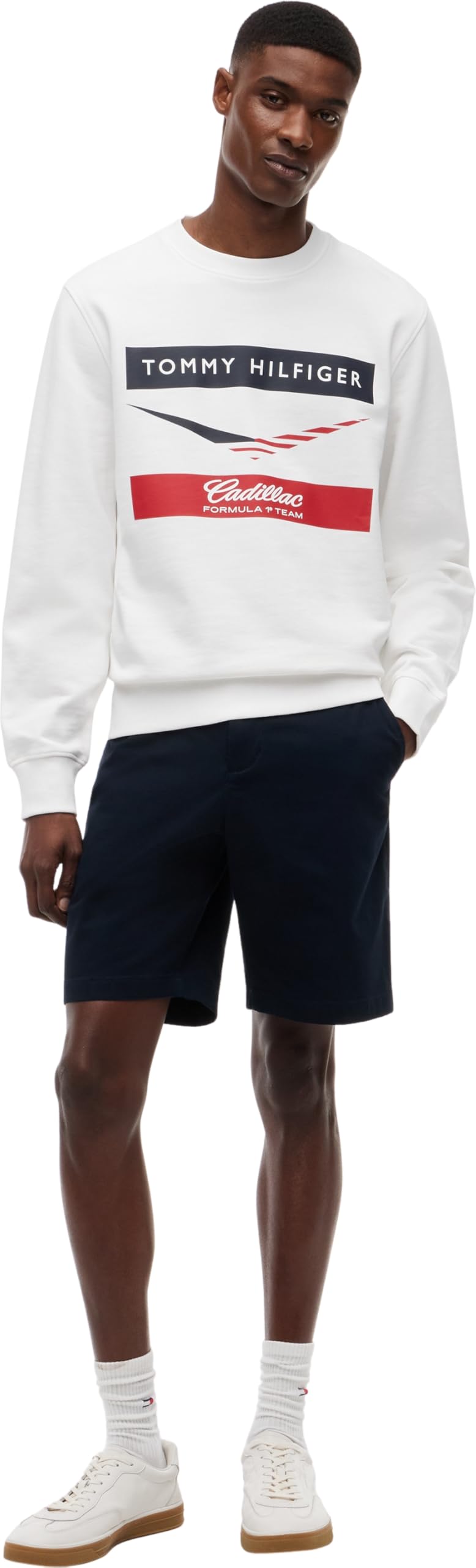 Tommy Hilfiger Unisexe Sweatshirt TH X Cadillac F1 Chevron Crewneck Coton