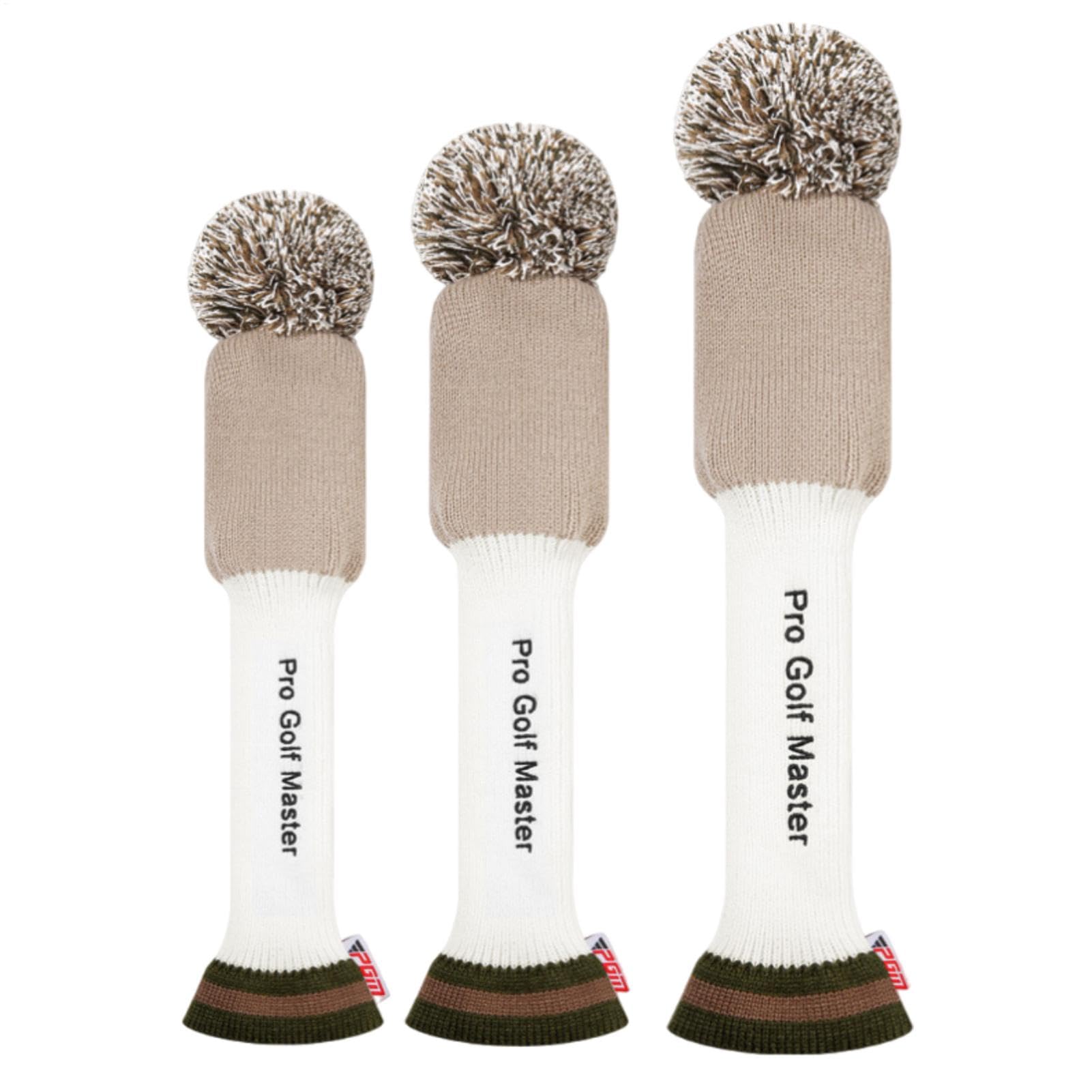 Fundas para Cabezas de Palos de Golf Maderas Tejidas,Fundas para Cabezas de Palos de Golf | 3 Piezas de protección para la Cabeza de Punto - Fundas para Cabezas de Golf con protección Ligera y c