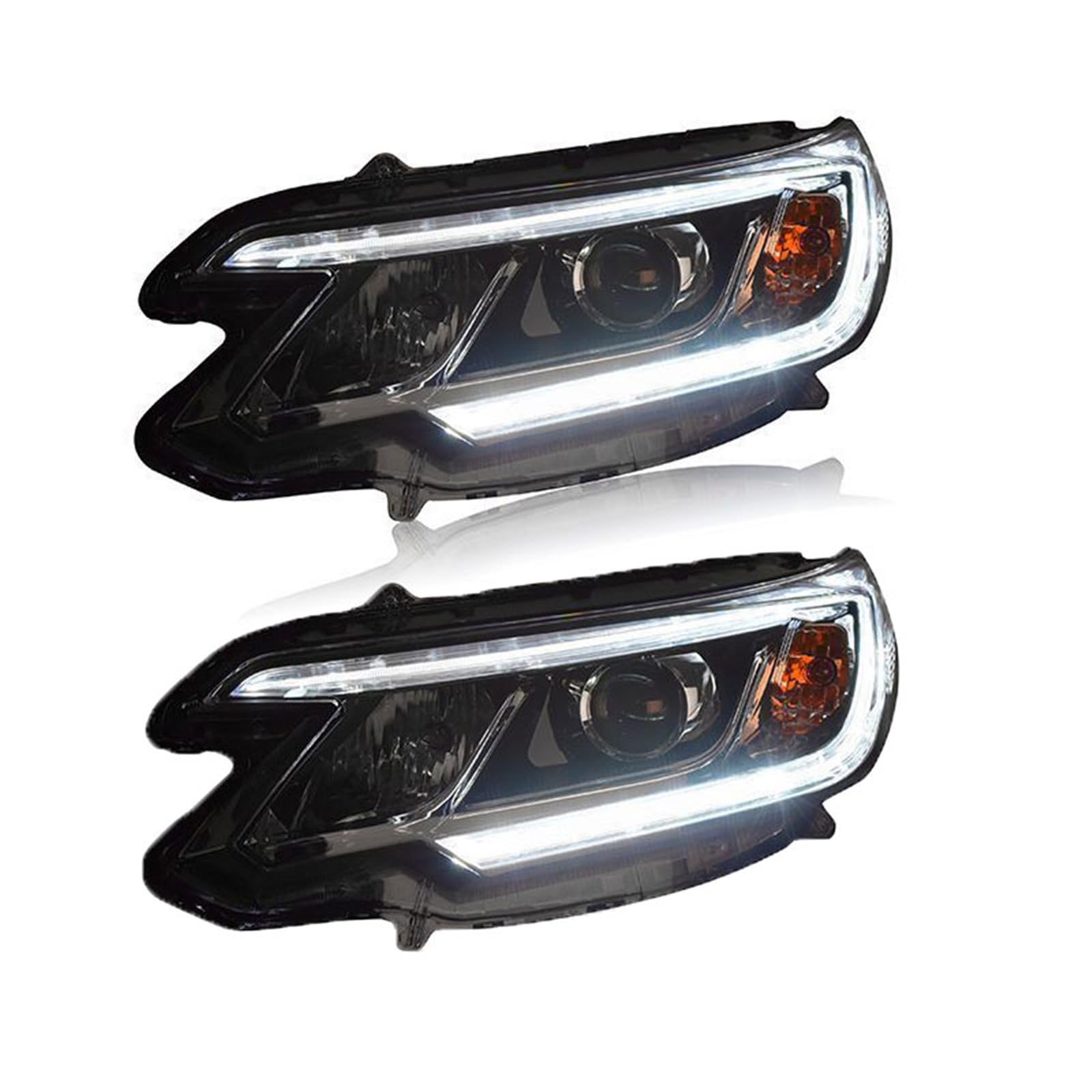 Gruppo Faro per Auto CRV 2015-2016, aggiornamento Faro Auto DRL indicatori di direzione Anteriori Plug And Play (Lampadina)