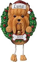 Vista 31 de Adornos personalizados para árbol de Navidad 2024 para mascotas – Razas de perros Chihuahua – Adorno personalizado de Feliz Navidad – Recuerdo