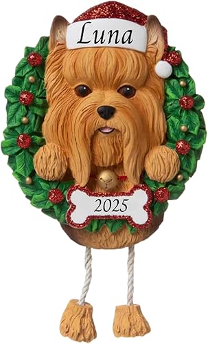 Miniatura 31 de Adornos personalizados para árbol de Navidad 2024 para mascotas – Razas de perros Chihuahua – Adorno personalizado de Feliz Navidad – Recuerdo