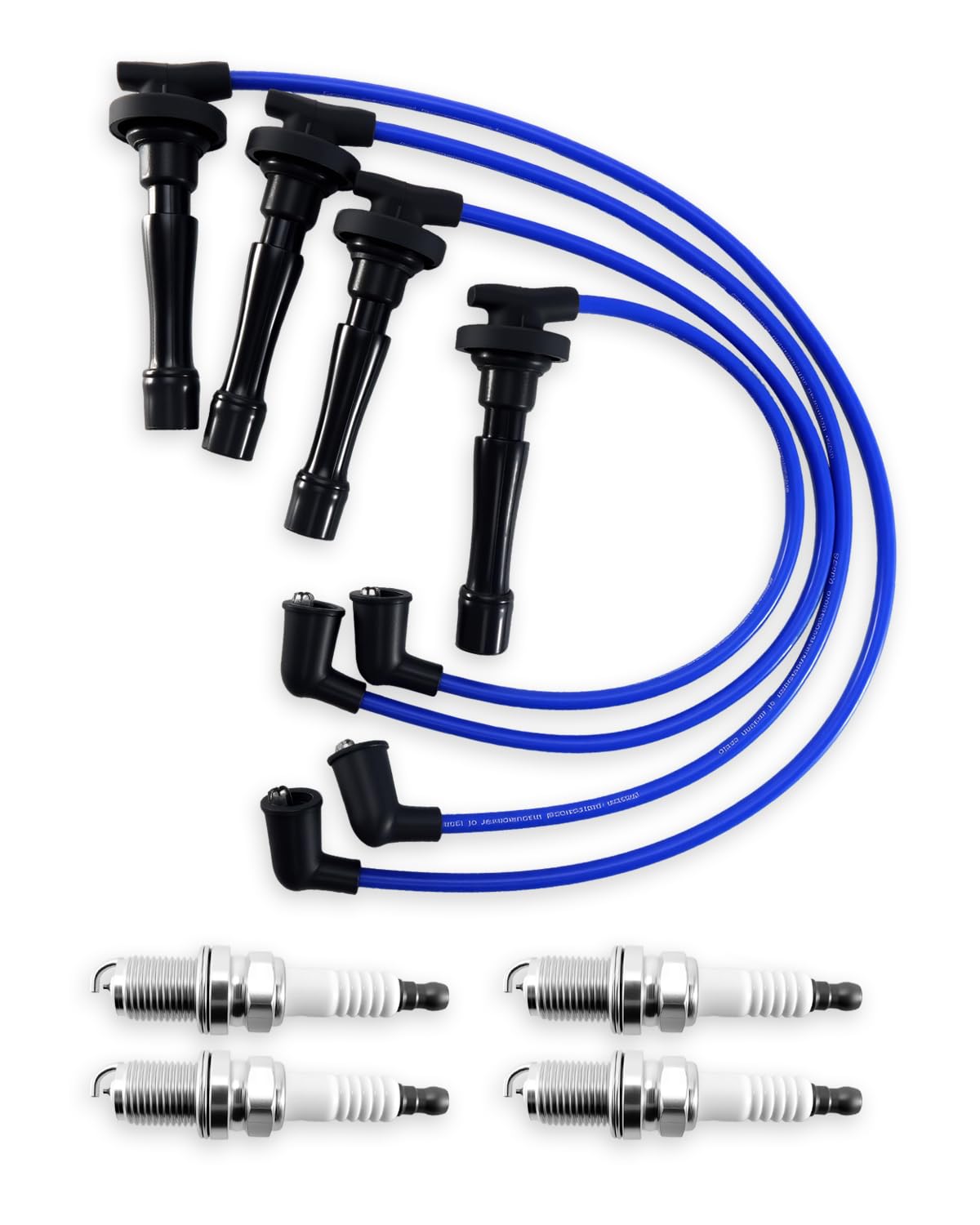 Spark Plug Wires and Spark Plugs Fit for Acura Integra Honda CR-V L4 1992-2001, Replace 671-4186 8041 RC-HE82 55004 32700-PHK-405 32700-PHK-003 32722-P75-A01