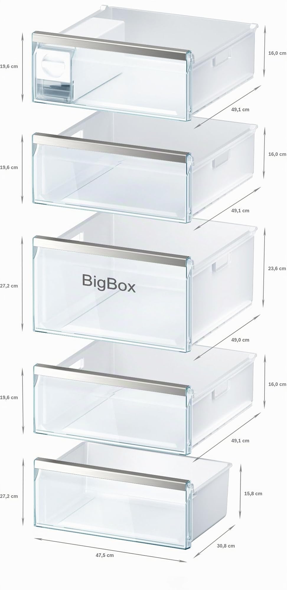Bosch Série 6 GSN51AWDV Congélateur Vertical Pose-Libre 290 L 5 Tiroirs Blanc 161x70 cm