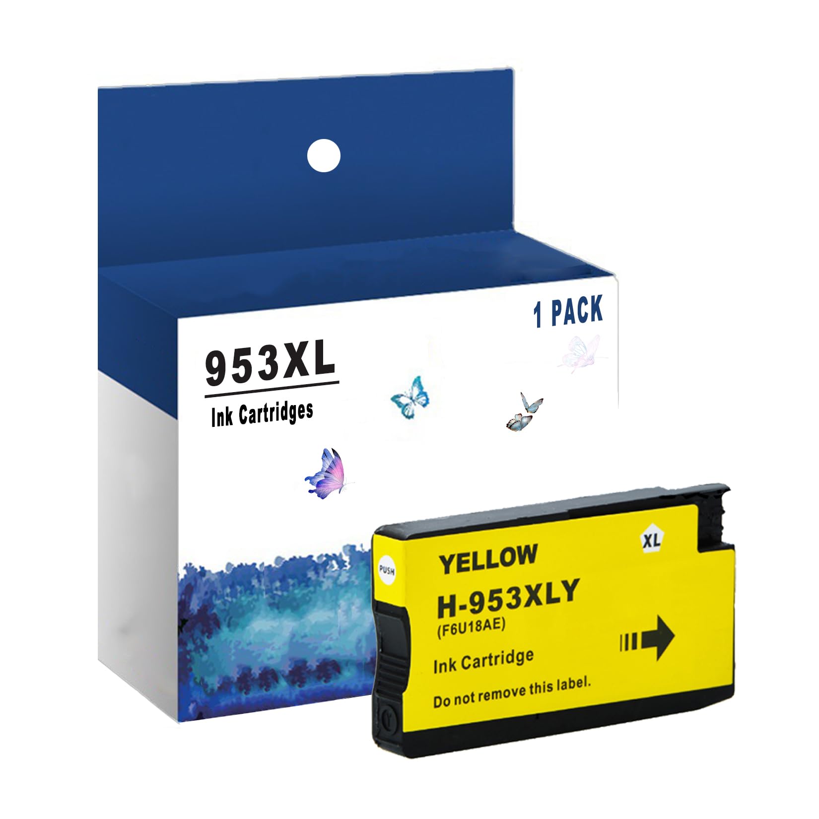 HONUZE953XL Ink Cartridges Combo Pack Replacement for HP 953 XL High Yield Yellow Ink Works with OfficeJet Pro 7720 7730 7740 8210 8710 8715 8720 8725 8728 8730 8740,Yellow-1 Pack
