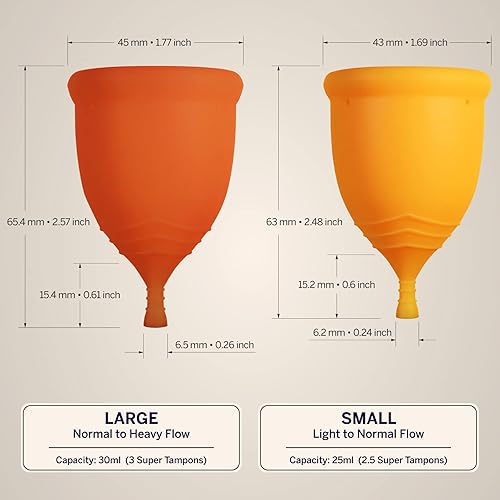 Miniatura 7 de Kit de tazas menstruales - El mejor kit de inicio de taza de período - 2 tazas lavado 20 toallitas lubricante baño público y bolsa de almacenamiento