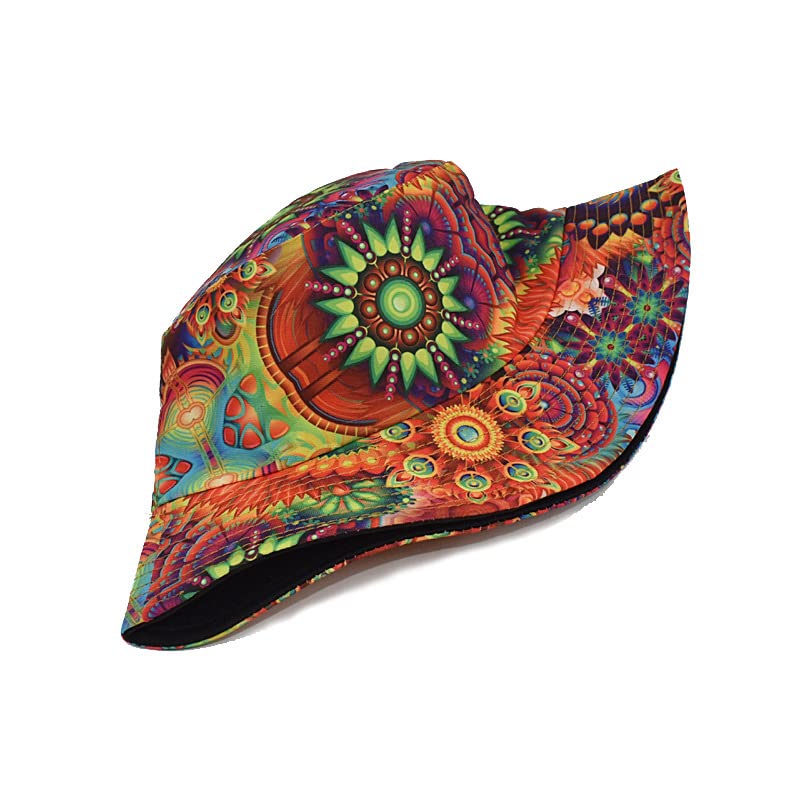 Image of Quanhaigou Bucket Hat for Men Women,Packable Reversible Printed Sun Hats,Fisherman Outdoor Summer Travel Hiking Beach Caps