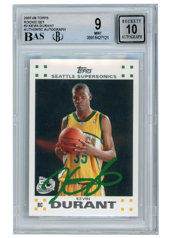 Amazon.com: Kevin Durant 2007-08 Topps Rookie Set Autograph