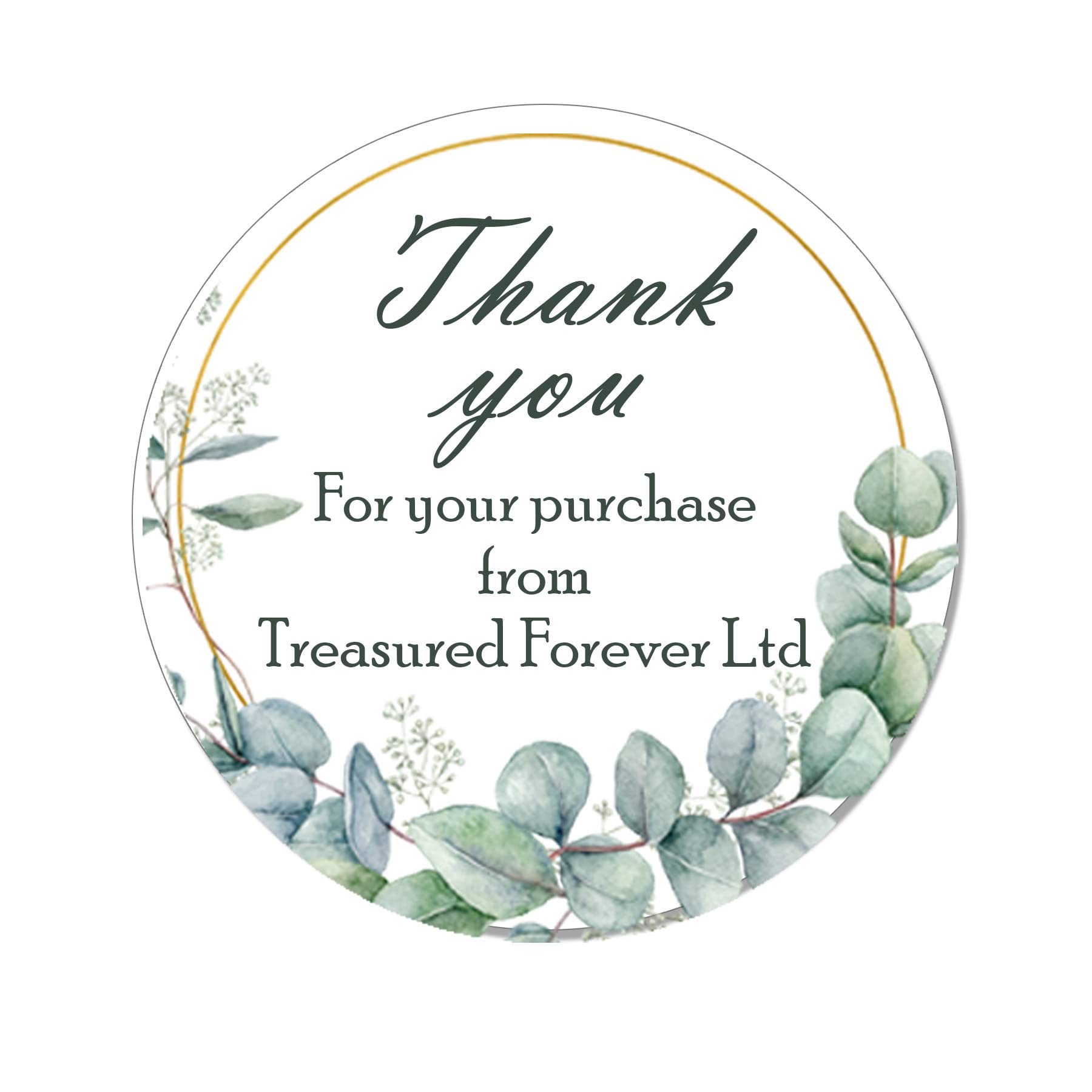 35 Thank You for Your Purchase - Gift Tag Labels - Small Business Support (Thank You Green)