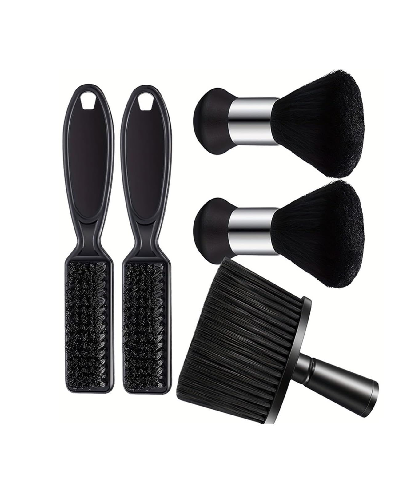Juego De Cepillos For Quitar El Polvo Del Cuello, Cortapelos, Herramienta De Peinado De Cerdas, Mango De ABS, Suministros De Limpieza Tipo Cabello, 5 Uds.(5pcs set-A)