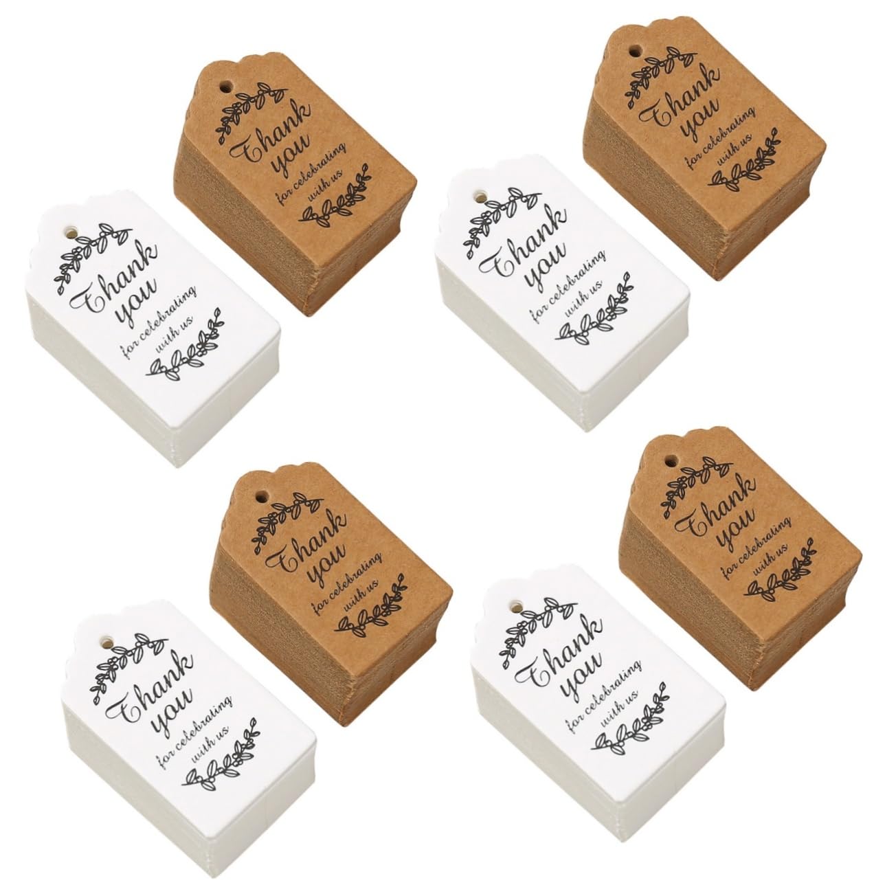 Healeved 800piezas Etiquetas De Agradecimiento De Papel Para Decorar Cajas y Fiestas Incluye Etiquetas Color Craft white Diseño Adorable Para Adultos