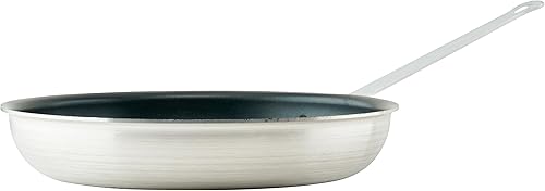 Winco Sartén/sartén de aluminio de grado comercial, acabado antiadherente, 12 pulgadas