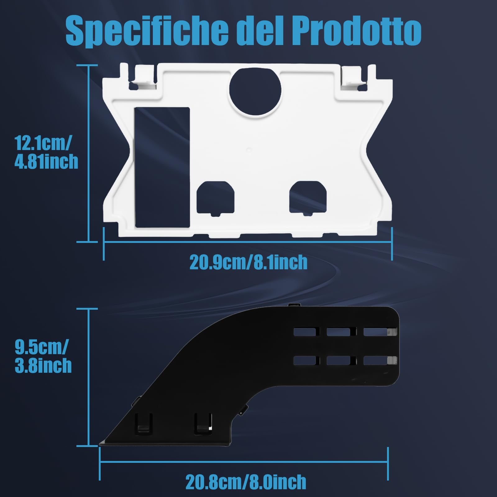 Empyreal Placca Controllo per Geberit Duofix Sigma/Delta/BASIC Cromo | Comando per Doppio Scarico, Portane uno Scivolo di Alimentazione per Pastiglie di Pulizia
