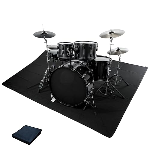 Qintan Drum Mat 4x5.3ft Noise Reduction Black