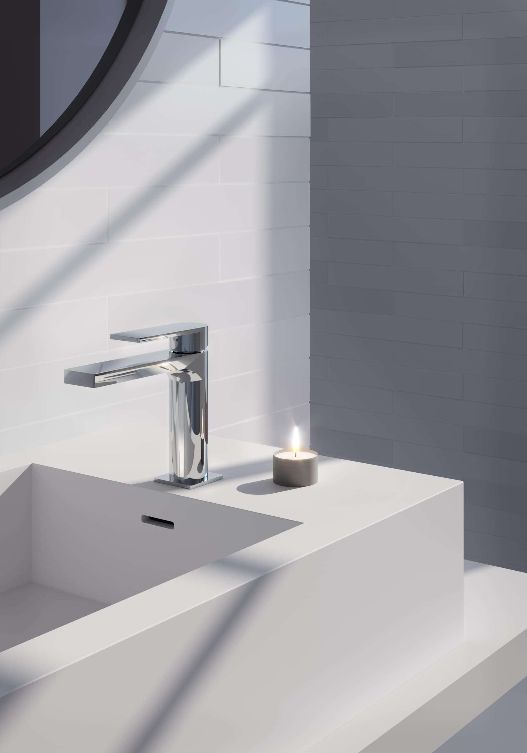 Grifo Monomando Alpha para Lavabo - Fácil Instalación, Acabado Premium - Diseño Elegante, Ahorro de Agua y Durabilidad - CROMO