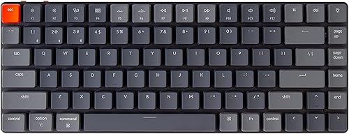 Keychron Teclado mecánico K3 Ultra delgado 75% de diseño RGB retroiluminado inalámbrico BluetoothUSB con cable, interruptor óptico marrón Keychron
