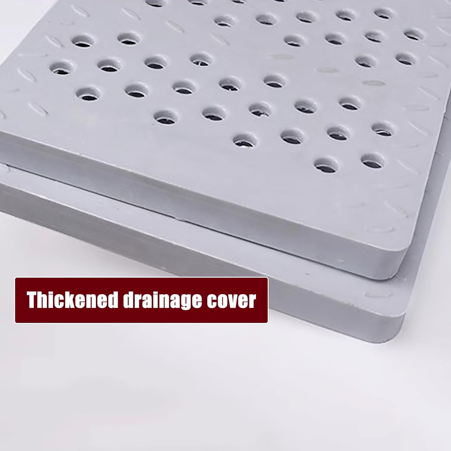 U-Shaped Gutter Resin, 39.4" Outdoor Drainage System with Cover for Patio & Garden, 15x15x100cm Gutter for House & Sidewalk