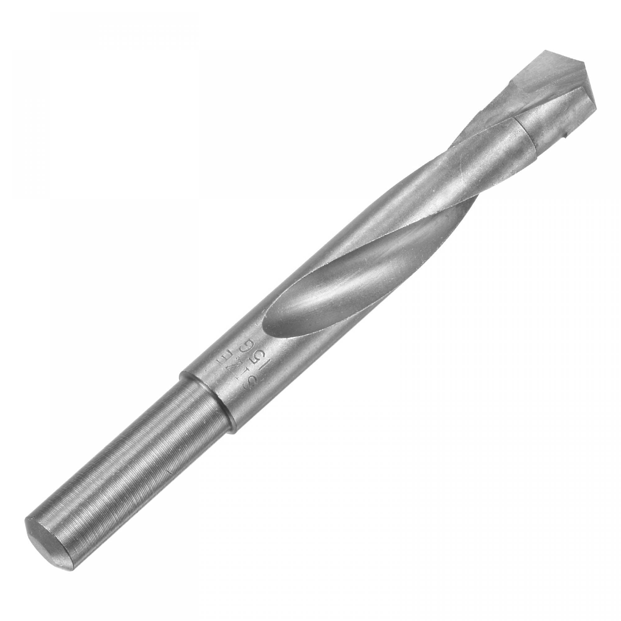 sourcing map 15mm Réduite Tige Cimenté Carbure Hélicoïdal Foret Pointes pour Trempé Acier Acier Inox 1/2 Pouce Droite Tige