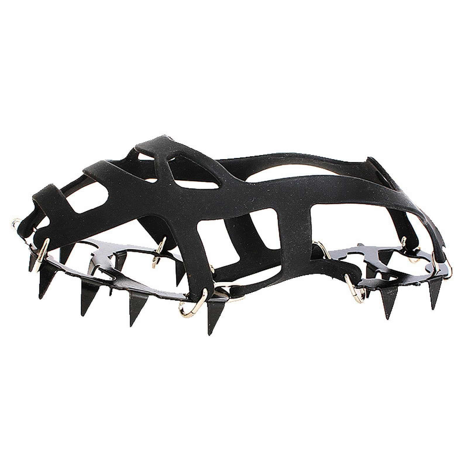 LOVIVER Crampons Chaussures Spécial Neige Glace 18 Pointes Silicone Acier Manganèse Adaptés à La Marche Course Plein Air Escalade