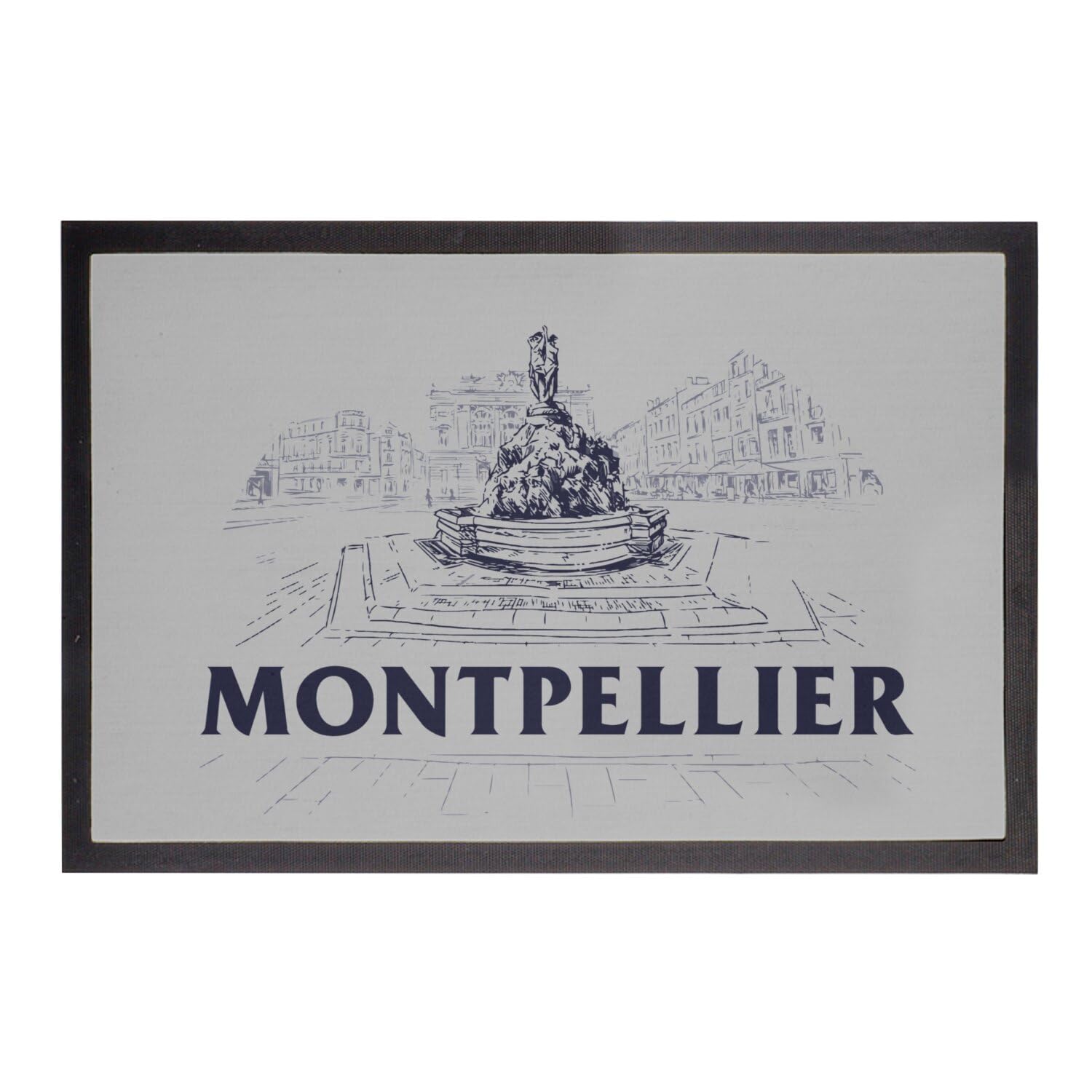 Paillasson Montpellier 60x40cm fini les sols sales avec le style France Sud
