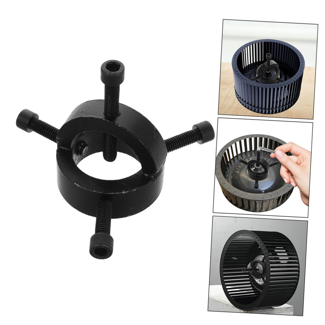 SOIMISS 2pezzi Estrattore in Acciaio Per Ruota Eolica Utensile Per Smontaggio Girante Strumento Di Rimozione Della Ruota Del Ventilatore Multifunzionale Per Manutenzione e Pulizia