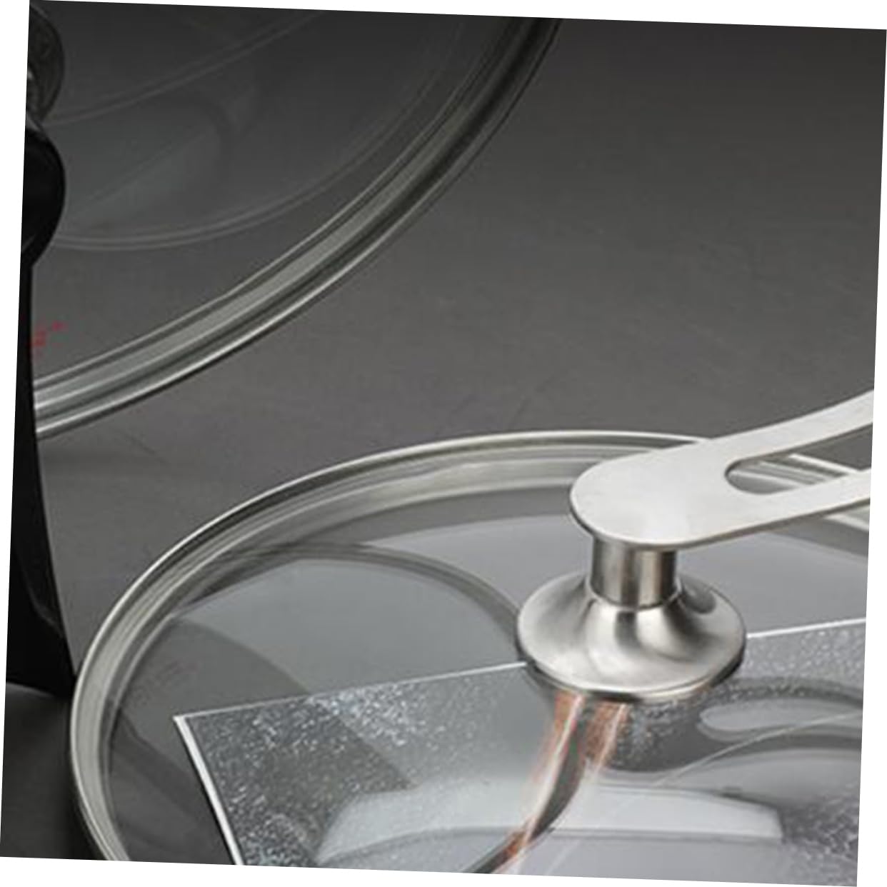 BRIGHTFUFU Stainless Steel Pot Lid Handle Knob Stand for Cookware Lids Pan Cover Holder Space Saving Kitchen Accessory for Kettles Frying Pans and Saucepans