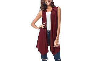 Womens Sleeveless Draped Cardigan: Summer Style and Comfort