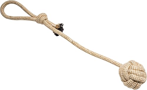 Miniatura 2 de Franklin Pet Supply- Juguetes de cuerda natural para perros - Paquete de 4 - Cáñamo-Juega a buscar - Tirar de guerra - dentición de perro - Masticar