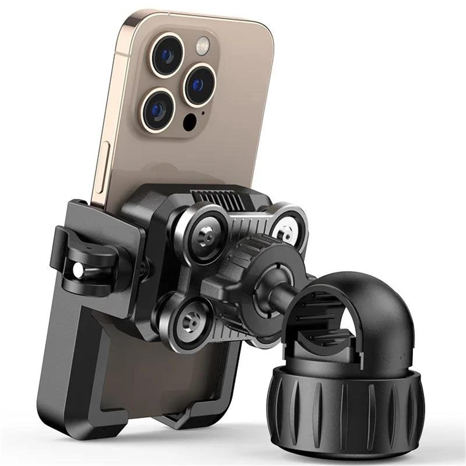 Supporto Per Telefono Per Moto Con Ammortizzatore Di Vibrazioni Blocco Rapido Universale Per Bici Per Telefoni 4.7-7"