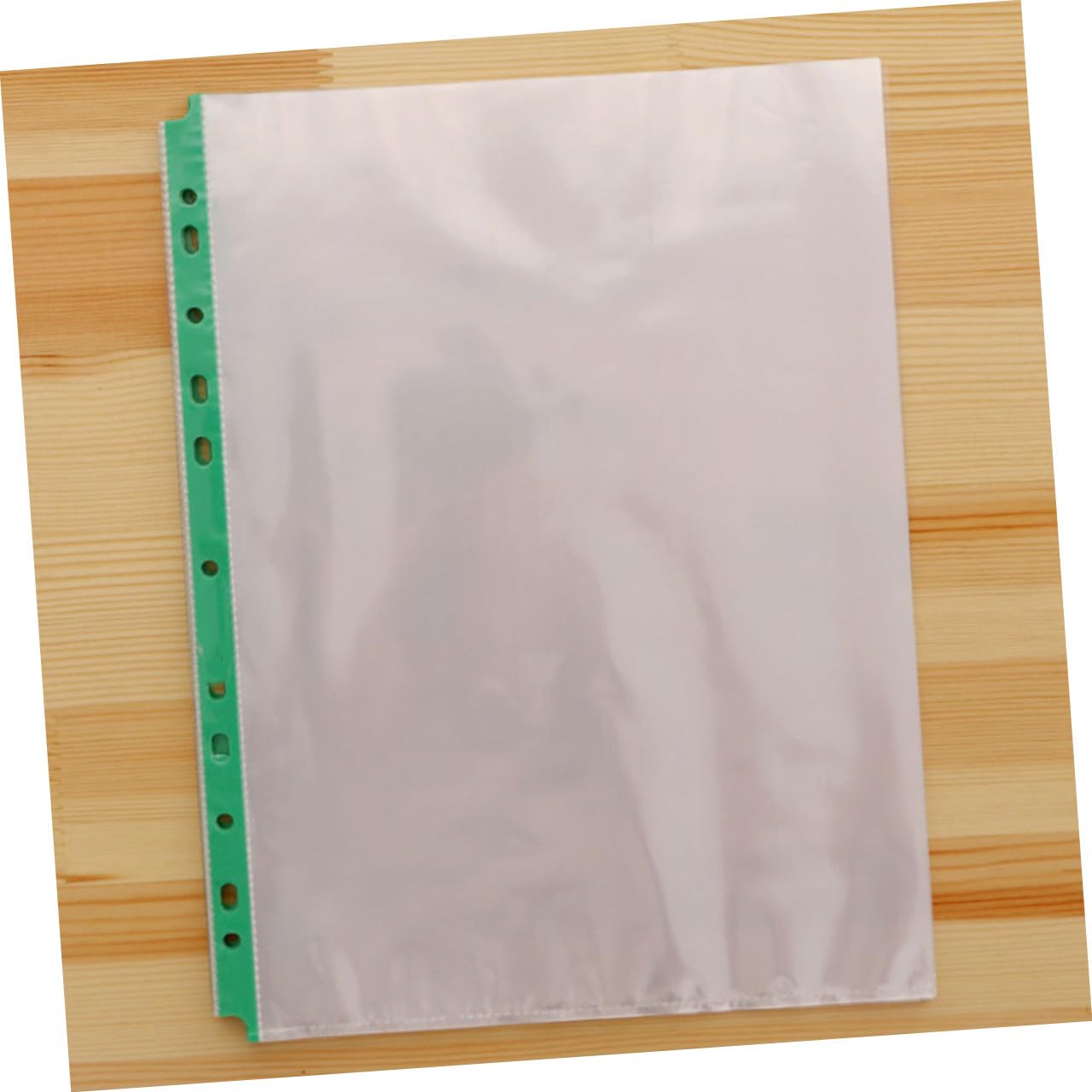 TEHAUX Protège-feuilles Lot de 100 pour Classeur 11 Trous en Pp Transparent Non Statique Pochettes pour Protéger Documents Travail et Usage Personnel