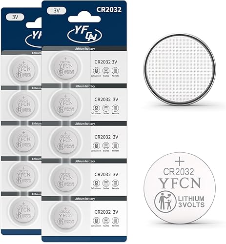 Batería CR2032 de litio de 3 V, paquete de 10 baterías CR2032 CR 2032 baterías de celda de moneda para AirTag, llavero, controles remotos, 10 años
