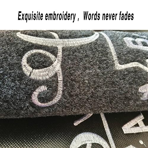 Assaoy COMPLIMENTARY 犬の毛 エントリ付き 面白い ドアマット 外側 黒 ドアマット ホームエントランス、フロントドアマット、屋内エントランス 刺繍 ウェルカム ラバー ラグ ホーム 新学期装飾 76.2 cm x 45.7 cm [5]