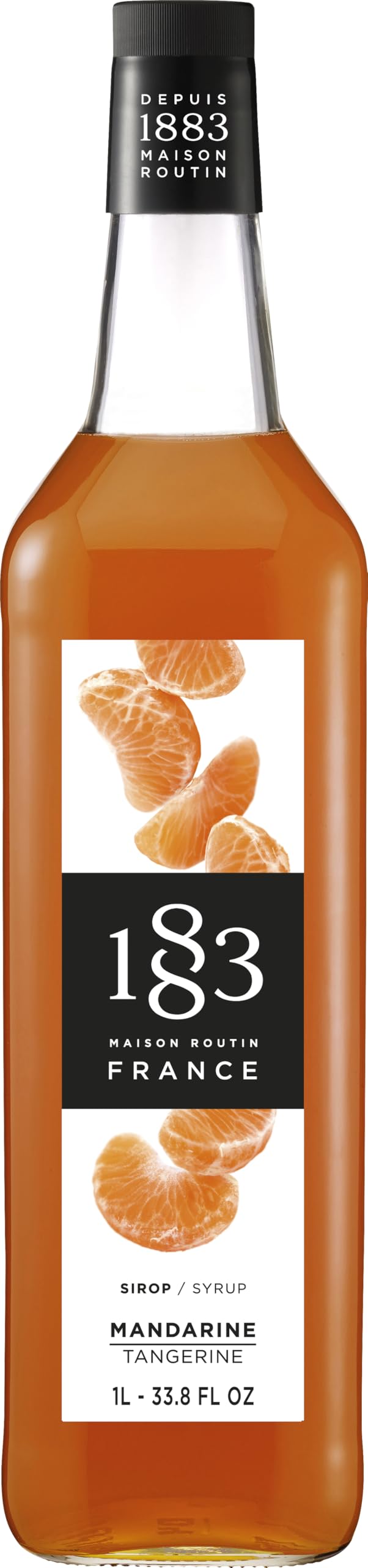 1883 Tangerine for Drinks, Made in France, 1 Liter Glass Bottle