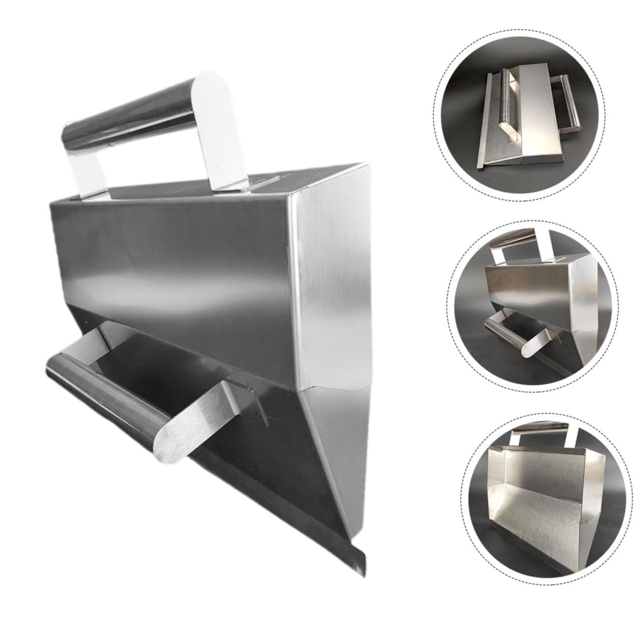 Cazzuola per Finitura Murale in Acciaio Inox, Argento | Lisciatura Pareti e Lavori su Calcestruzzo, Forma Unica, Design Multifunzione, Presa Confortevole