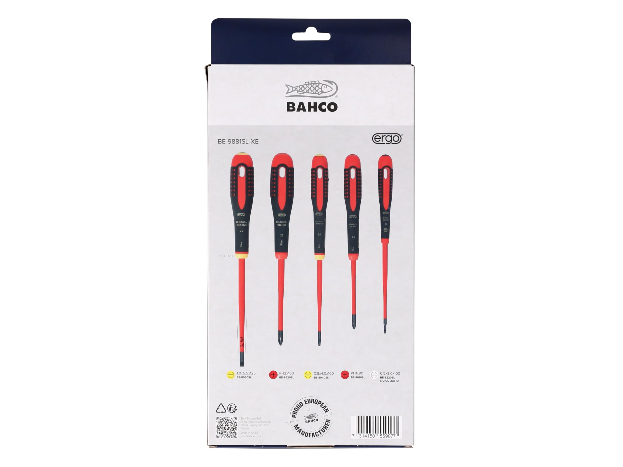 BAHCO Ergo Screwdriver Set Slim Xmas, Multi - Image 3