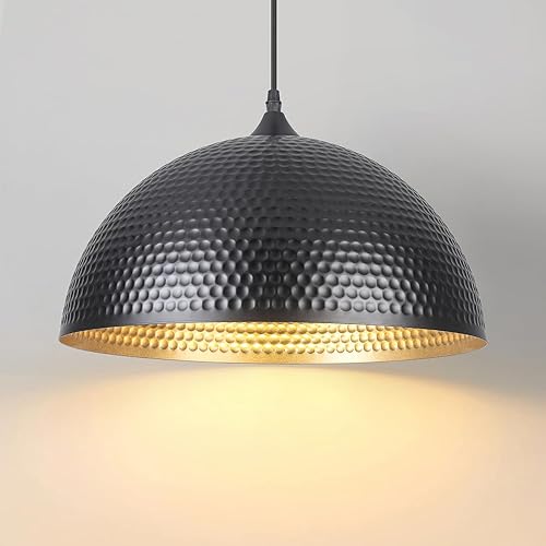 Miniatura 22 de Paquete de 2 lámparas colgantes blancas, lámpara colgante industrial grande de 16 pulgadas, iluminación colgante de cocina de granja, luces