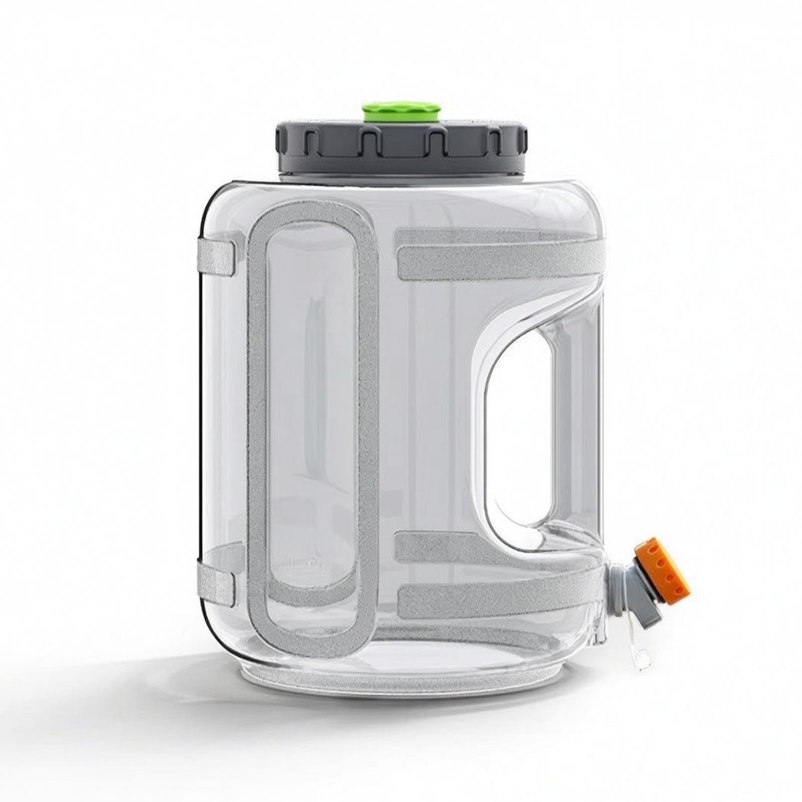 Water Storage Bucket with Spigot Transparent Water Container Detachable Bucket for Tea Lovers, Home, Kitchen, Countertop 7.5L Gray Faucet-image-16