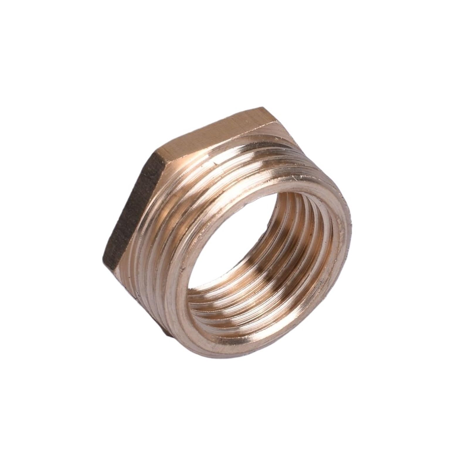 Conector reductor de buje hexagonal de latón, adaptador de cobre roscado, acoplador de conector hembra a macho, 1/4, 3/8, 1/2, 3/4, 1 ", 1,2", 1,5"(G1 X G2)