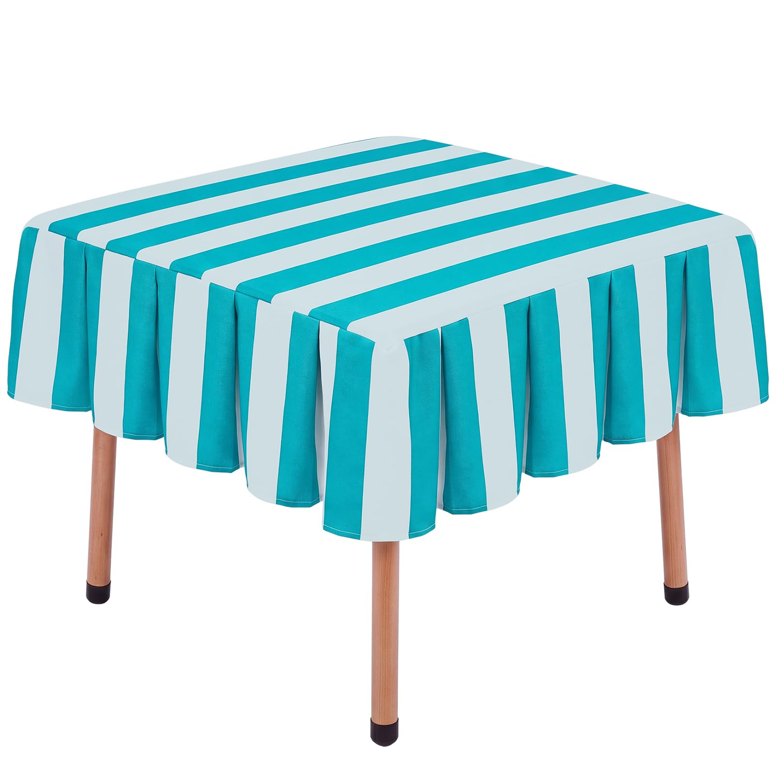 Photo 1 of Moukeren 55" Striped Ruffle Mahjong Tablecloth